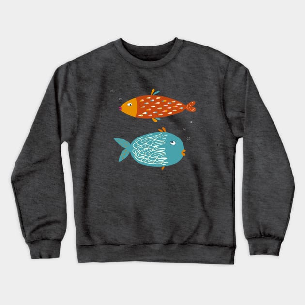 Salty Fish Crewneck Sweatshirt by NicSquirrell